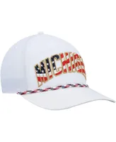 Men's '47 White Michigan Wolverines Stars and Stripes Flag Flutter Hitch Snapback Hat