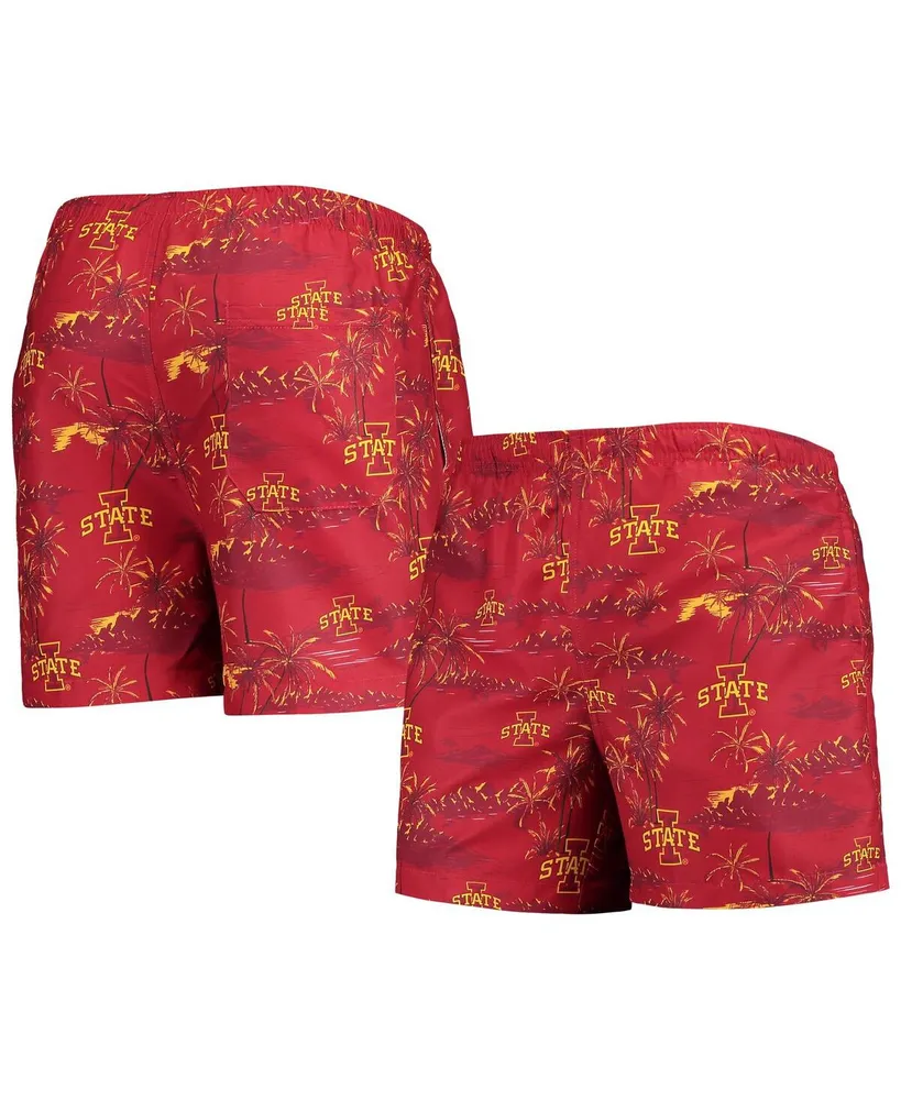 Men's Foco Cardinal Iowa State Cyclones Island Palm Swim Trunks