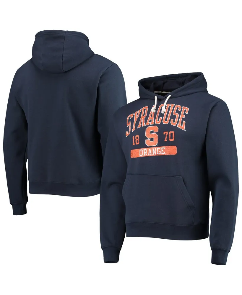 Men's League Collegiate Wear Navy Syracuse Orange Volume Up Essential Fleece Pullover Hoodie