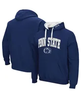 Men's Colosseum Navy Penn State Nittany Lions Big and Tall Arch & Logo 2.0 Pullover Hoodie