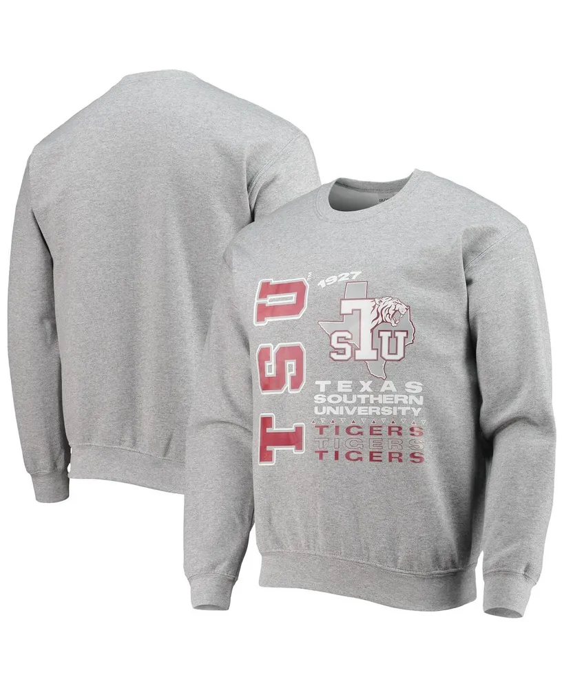 Men's Tones of Melanin Heathered Gray Texas Southern Tigers Pullover Sweatshirt