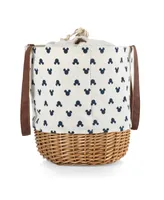 Mickey Mouse Silhouette Coronado Canvas and Willow Basket Tote