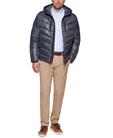 Club Room Men's Chevron Quilted Hooded Puffer Jacket, Created for Macy's