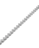 Diamond Twist Link Tennis Bracelet (1 ct. t.w.) 10k White or Yellow Gold, Created for Macy's