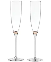 kate spade new york Rosy Glow Toasting Flute Pair