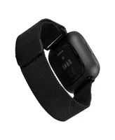 WITHit Black Stainless Steel Mesh Band Compatible with the Fitbit Versa and Fitbit Versa 2