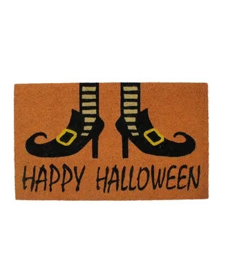 Wicked Witch Shoes "Happy Halloween" Coir Doormat, 18" x 30"