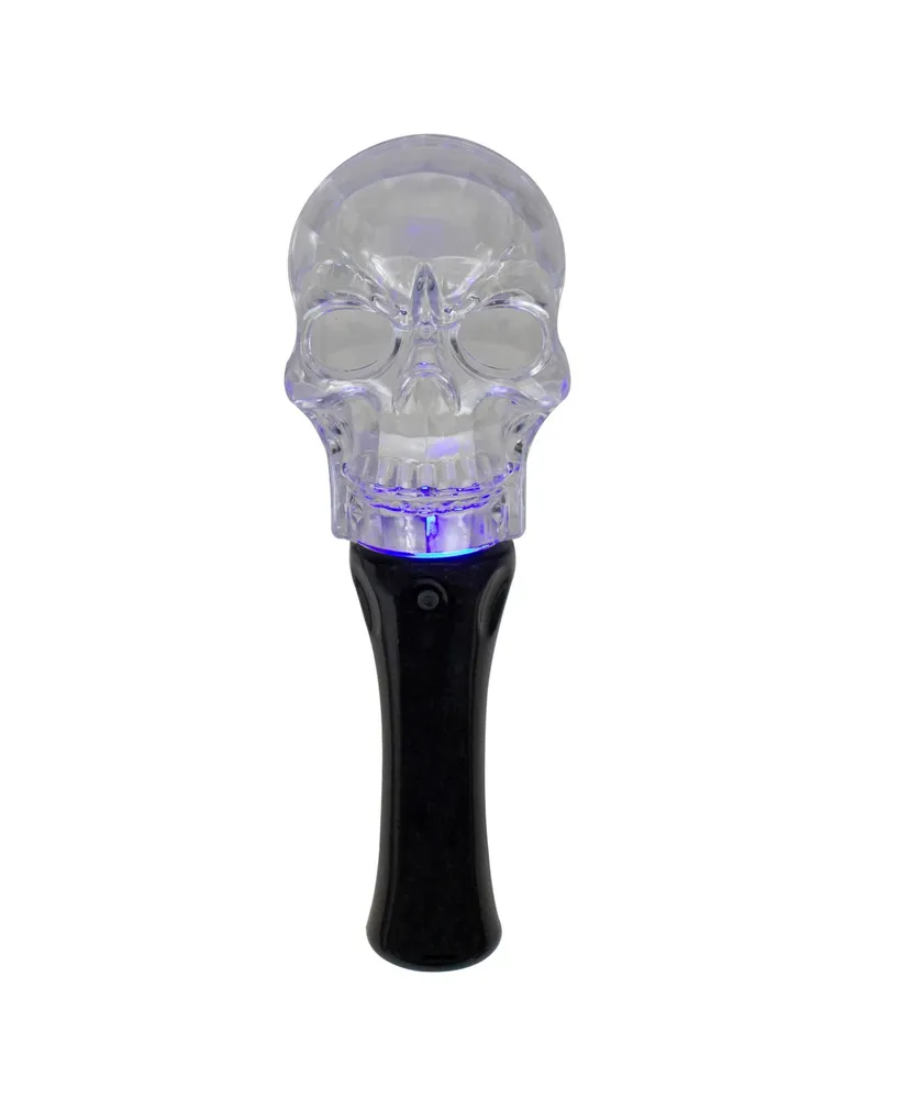 Led Transparent Multi-Function Halloween Skull Light, 9"