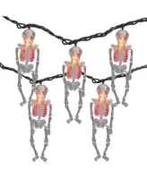 Skeleton Halloween 10 Piece Lights with 7.5' Wire Set