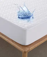 Unikome Water-Resistant Wave Quilted Fitted Mattress Protector 18" Deep