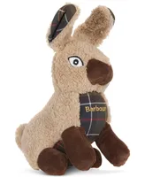 Barbour Stuffed Plaid Logo Squeaker Rabbit Dog Toy