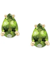 Peridot Pear Stud Earrings (1 ct. t.w.) 14k Gold