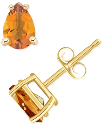 Citrine Pear Stud Earrings (3/4 ct. t.w.) 14k Gold