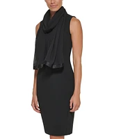 Calvin Klein Elegant Satin-Trim Chiffon Evening Wrap