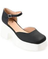 Journee Collection Women's Lizza Platform Block Heel Pumps