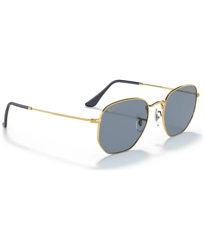 Ray-Ban Disney Unisex Polarized Sunglasses, RB3548N Hexagonal Mickey WDW50 51 - Gold