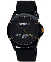 Spgbk Watches Unisex Cumberland Black Silicone Strap Watch 44mm