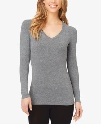 Cuddl Duds Women's Softwear V-Neck Long-Sleeve Layering Top