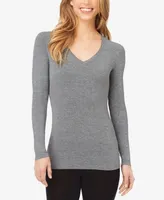 Cuddl Duds Women's Softwear V-Neck Long-Sleeve Layering Top