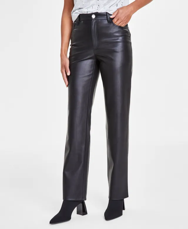 Howard High Rise Faux Leather Flare Pants - FINAL SALE – InsStreet