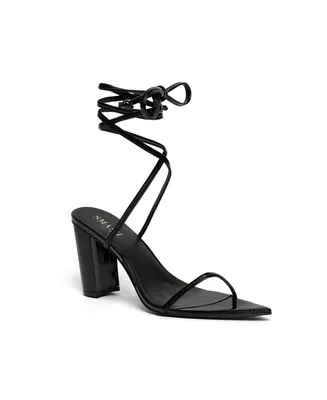 Smash Shoes Women's Onyx Wraparound Ankle Strap Dress Sandals - Extended sizes 10-14