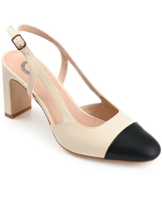 Journee Collection Women's Reignn Cap Toe Slingback Pumps