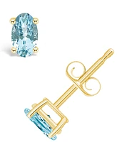 Aquamarine (3/8 ct. t.w.) Stud Earrings 14K White Gold or Yellow