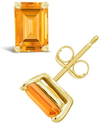 Citrine (1-1/10 ct. t.w.) Stud Earrings 14K Yellow Gold or White