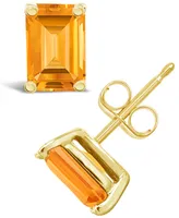 Citrine (1-1/10 ct. t.w.) Stud Earrings 14K Yellow Gold or White