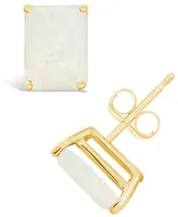 Opal (1-1/2 ct. t.w.) Stud Earrings 14K Yellow Gold or