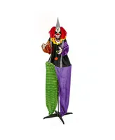 National Tree Company 67" Animated Halloween Sound Activated Baggy Pants Clown