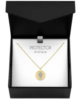 Diamond Accent Hamsa Hand Pendant Necklace in 14k Gold-Plated Sterling Silver, 16" + 2" extender