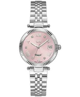 Guess Gc Flair Women's Swiss Silver-Tone Stainless Steel Bracelet Watch 34mm