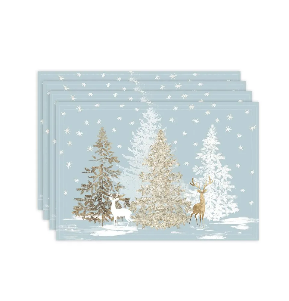 Laural Home Winter Wonderland Set of 4 Placemats, 13" x 19"