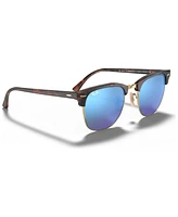 Ray-Ban Unisex Sunglasses, RB3016 Clubmaster Mineral Flash Lenses