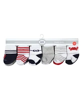 Luvable Friends Baby Boys Newborn Terry Socks, Nautical, 6-12 Months