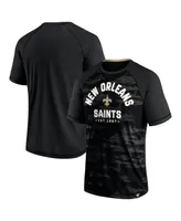 Men's Fanatics Black New Orleans Saints Hail Mary Raglan T-shirt