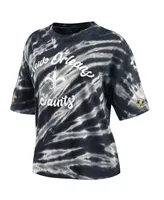 Women's Wear by Erin Andrews Black New Orleans Saints Tie-Dye T-shirt