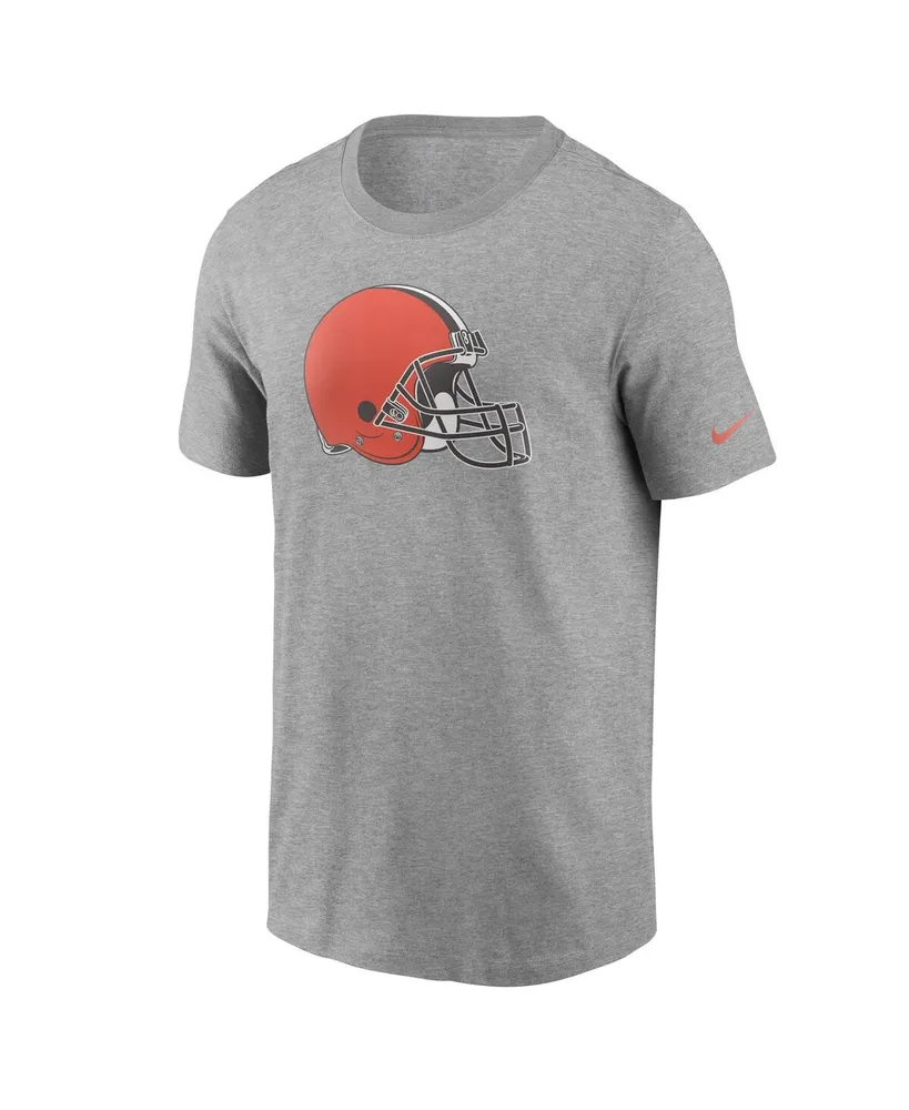 Men's Nike Heathered Gray Cleveland Browns Primary Logo T-shirt