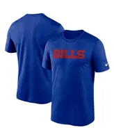 Men's Nike Royal Buffalo Bills Wordmark Legend Performance T-shirt