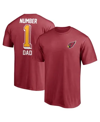 Men's Fanatics Cardinal Arizona Cardinals #1 Dad T-shirt