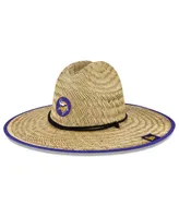 Men's New Era Natural Minnesota Vikings 2022 Nfl Training Camp Official Straw Lifeguard Hat