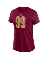 Women's Nike Chase Young Burgundy Washington Commanders Player Name and Number T-shirt