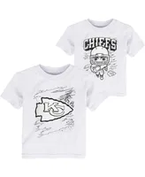 Toddler Boys White Kansas City Chiefs Coloring Activity Two-Pack T-shirt Set