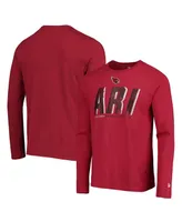 Men's New Era Cardinal Arizona Cardinals Combine Authentic Static Abbreviation Long Sleeve T-shirt