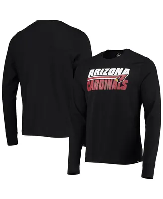 Men's '47 Black Arizona Cardinals Shadow Super Rival Long Sleeve T-shirt