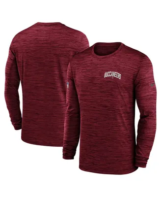 Men's Nike Red Tampa Bay Buccaneers Velocity Athletic Stack Performance Long Sleeve T-shirt