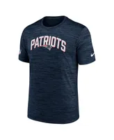 Men's Nike Navy New England Patriots Velocity Athletic Stack Performance T-shirt