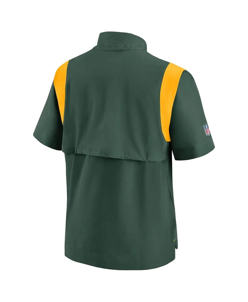 Men's Nike Green Bay Packers Coaches Chevron Lockup Pullover Top