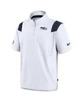 Men's Nike White Seattle Seahawks Coaches Chevron Lockup Pullover Top